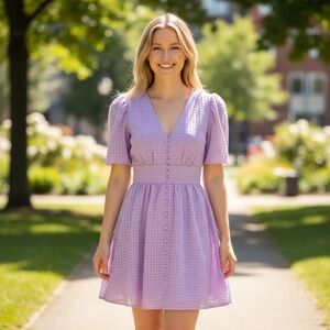Adelyn Rae Lavender Mini Dress